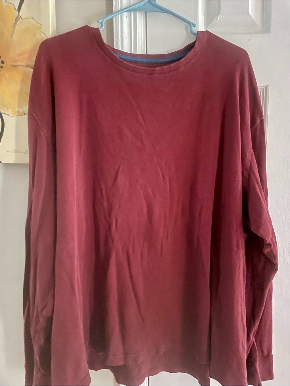 Abercrombie & Fitch Men's Long-Sleeve Crewneck - Deep Wine